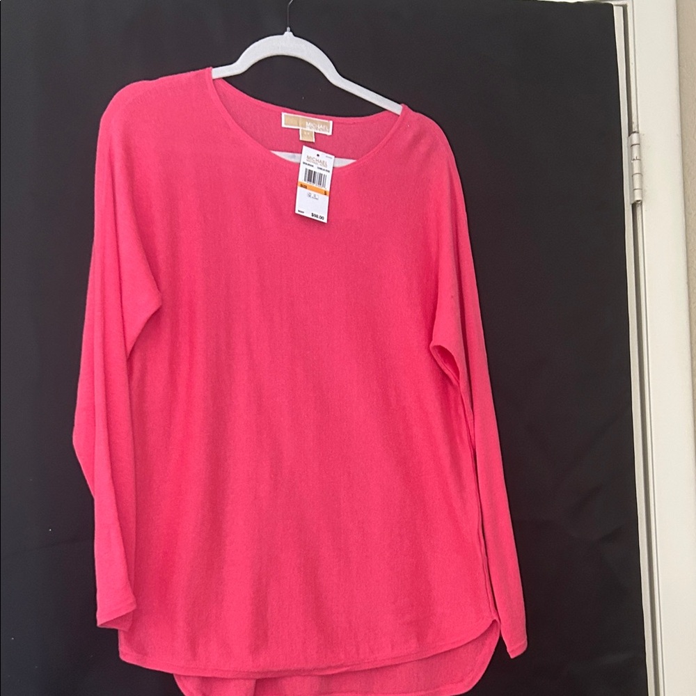 MICHAEL Michael Kors camellia Rose Pink Scoop Neck Sweater